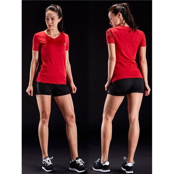 3 Pack Women's Compression Workout Athletic Shirt - Picture 3 of 6